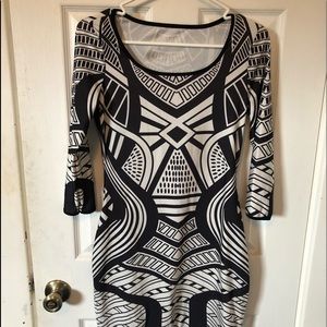 Bodycon tribal print dress